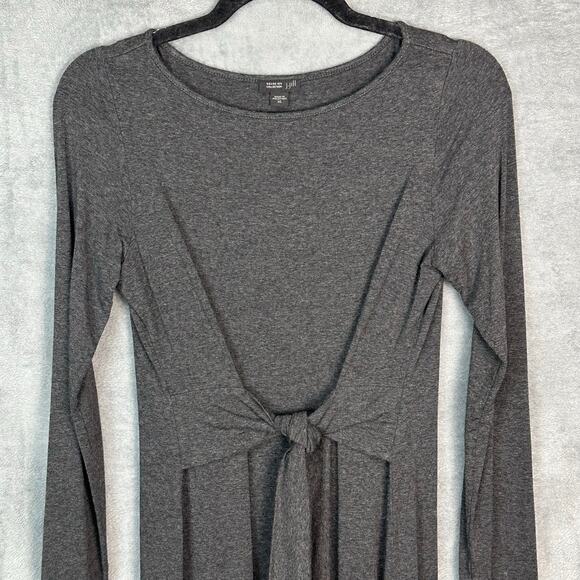 J Jill Wearever Collection Dress Womens Extra Small Gray Tie Waist Neutral Comfy - Picture 2 of 15